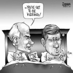 Jack Layton in bed with Stephen Harper